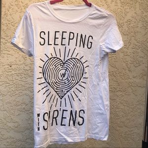 Sleepingg with Sirens White TShirt